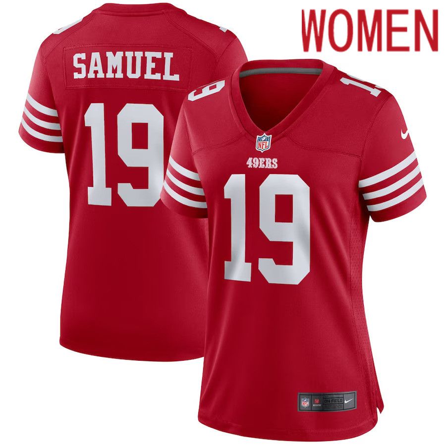Women San Francisco 49ers 19 Deebo Samuel Nike Scarlet Player Game NFL Jersey